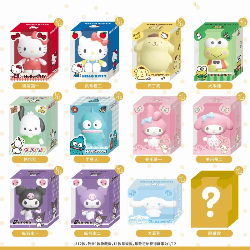 

12Pcs/set Sanrio Character Micro Scene Series Blind Box Toy Desktop Ornament Anime Peripheral Gifts