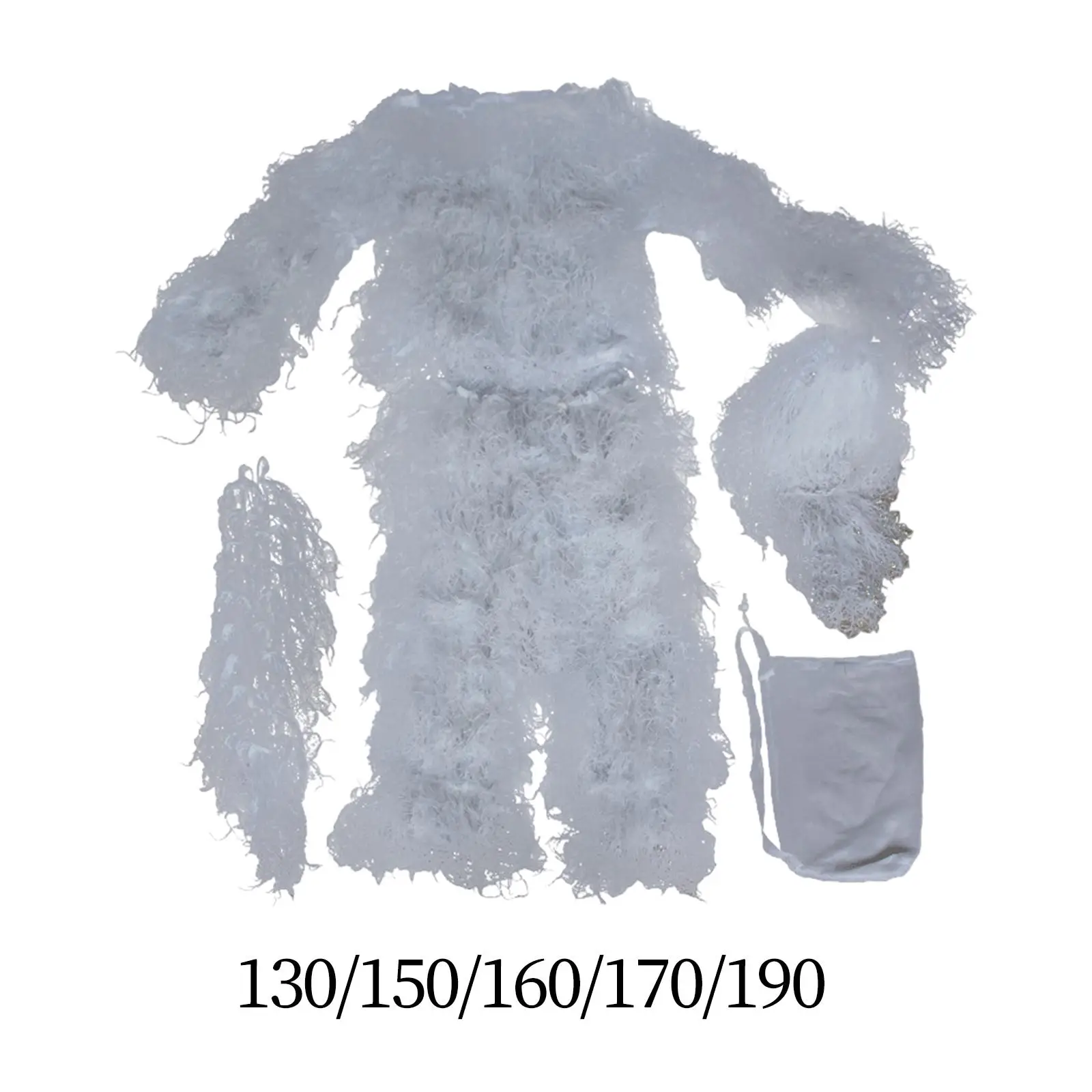 Ghillie Suit Lightweight Jacket and Pants Suit for Outdoor Party Photography