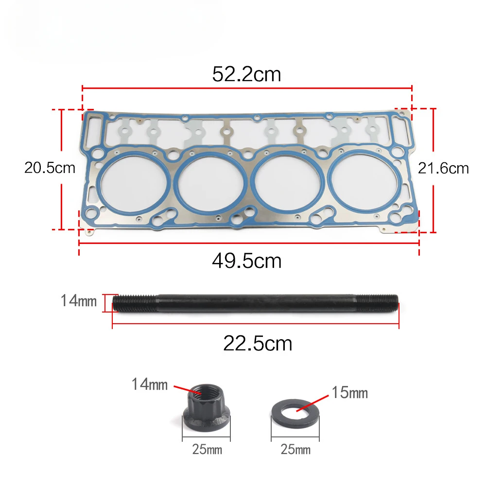 For 6.0L Diesel Engine Cylinder Head Screw Kit Cylinder Head Washer 18mm