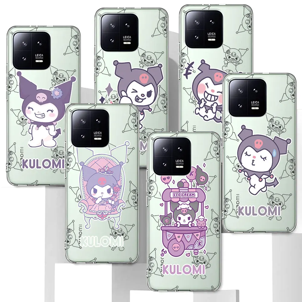 Kuromi Happy Case for Xiaomi Mi 11T 12 12X 13 10T 12T 10 11 5X A1 A3 CC9E 9T Pro A2 9 CC9 11i 8 Lite 6X TPU Soft Phone Cover