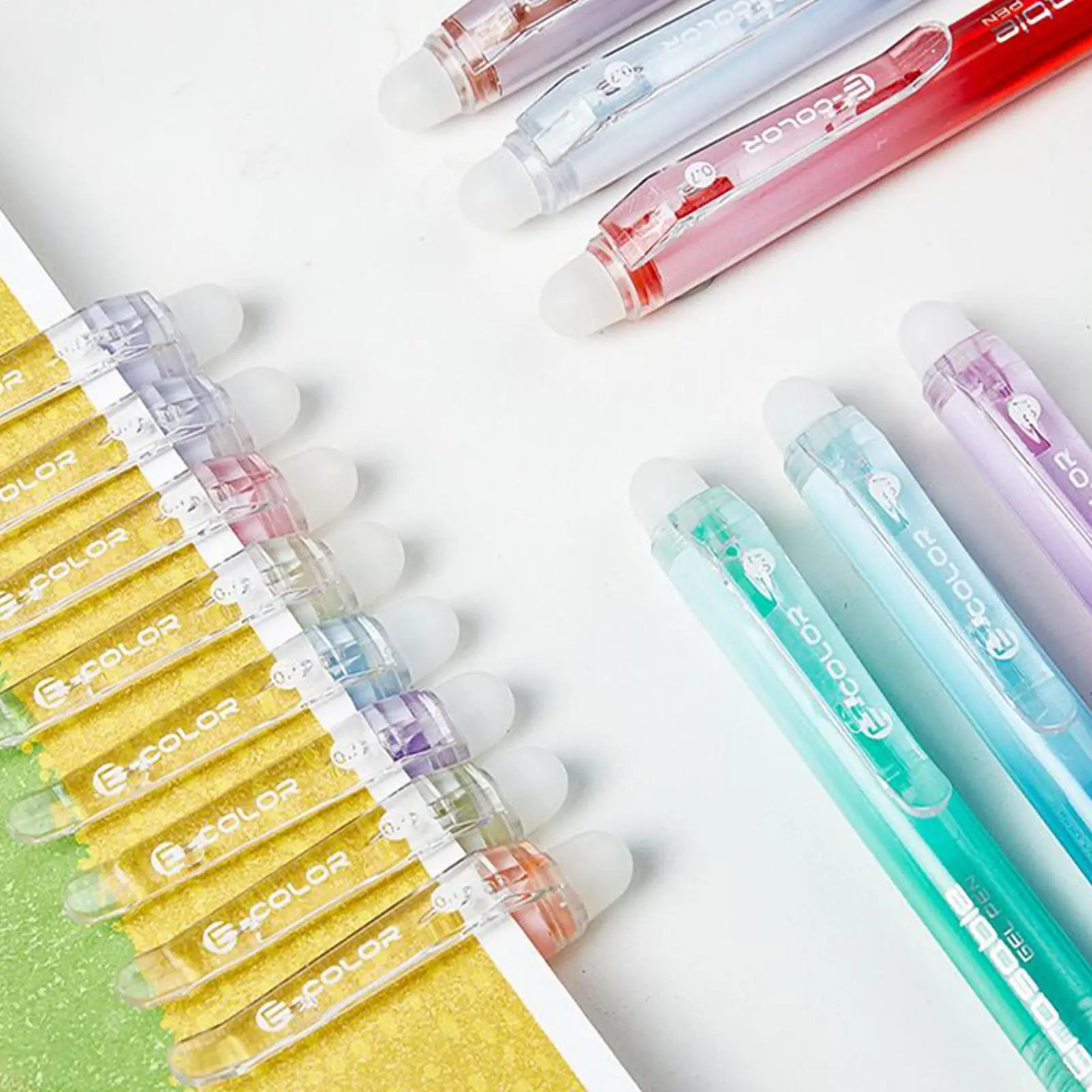 지울 수있는 펜 학교 쓰기 용품을위한 36 피스 여러 가지 빛깔의 잉크 펜 그리기 마킹 색칠 교실을위한 학습 액세서리