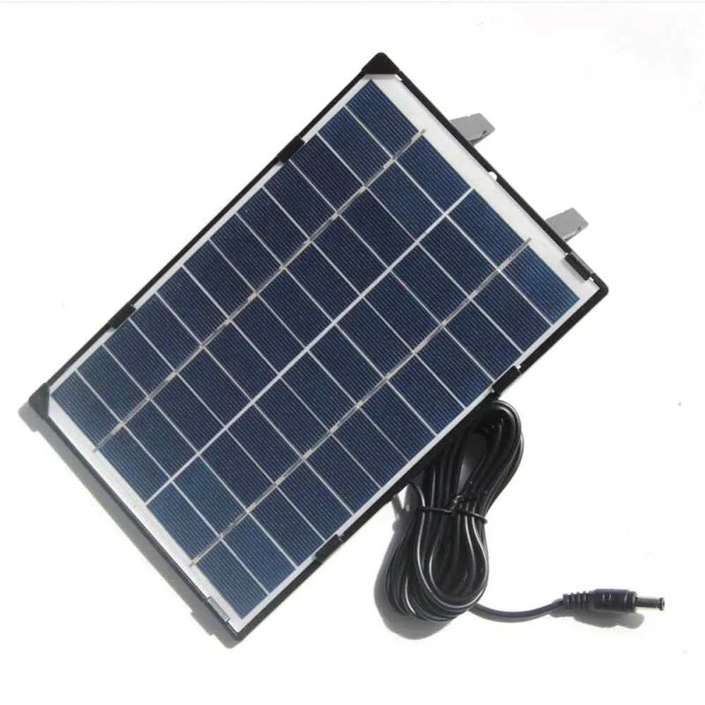 6W12V Solar Panel DC5521 output Outdoor Solar Cells Charger Solar Panels for Security Camera/Small Home Light System