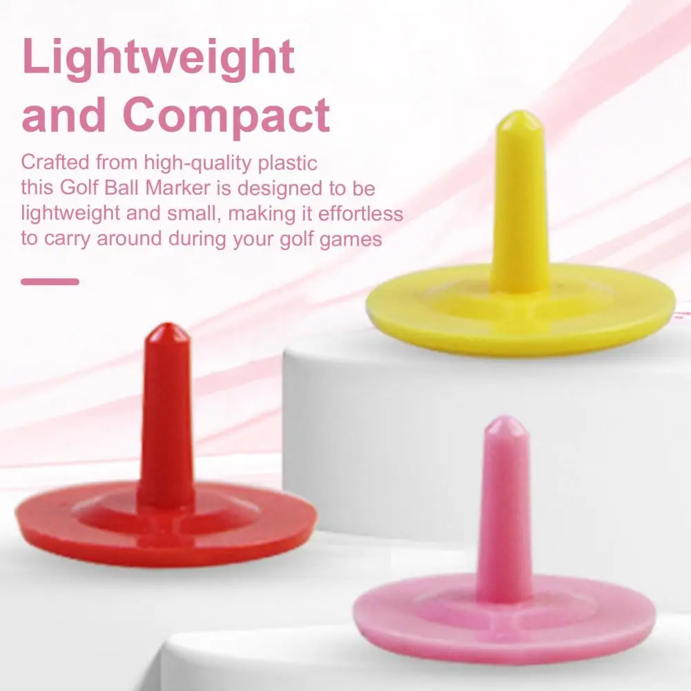 Golfbalpositiemarkering Lichtgewicht compacte golfbalmarkering 50-delige veelkleurige plastic golfbalmarkeringen Bulkverpakking voor spelers