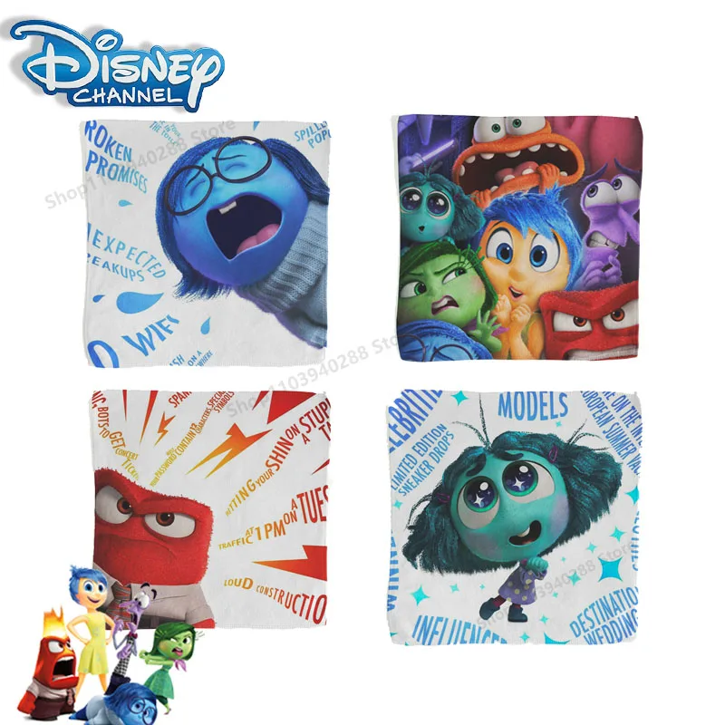 

Disney Inside Out 2 Towel Square Handkerchiefs Cute Cartoon Character Television Surrounding Multipicture Face for Kids Gifts