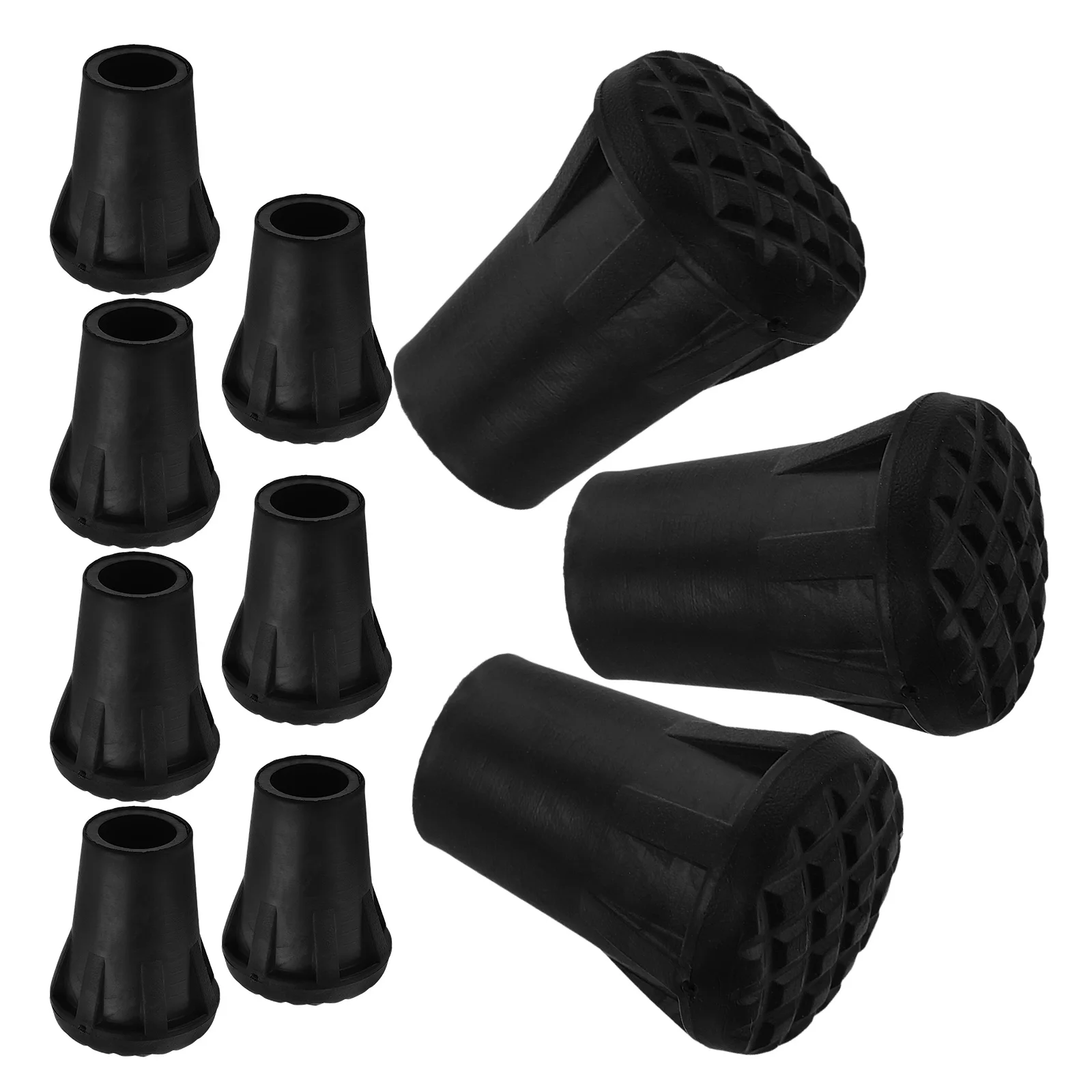 

10 Pcs Walking Trekking Pole Protector Stick Accessories for Crutches Protective Case Poles Caps Tpr Cane
