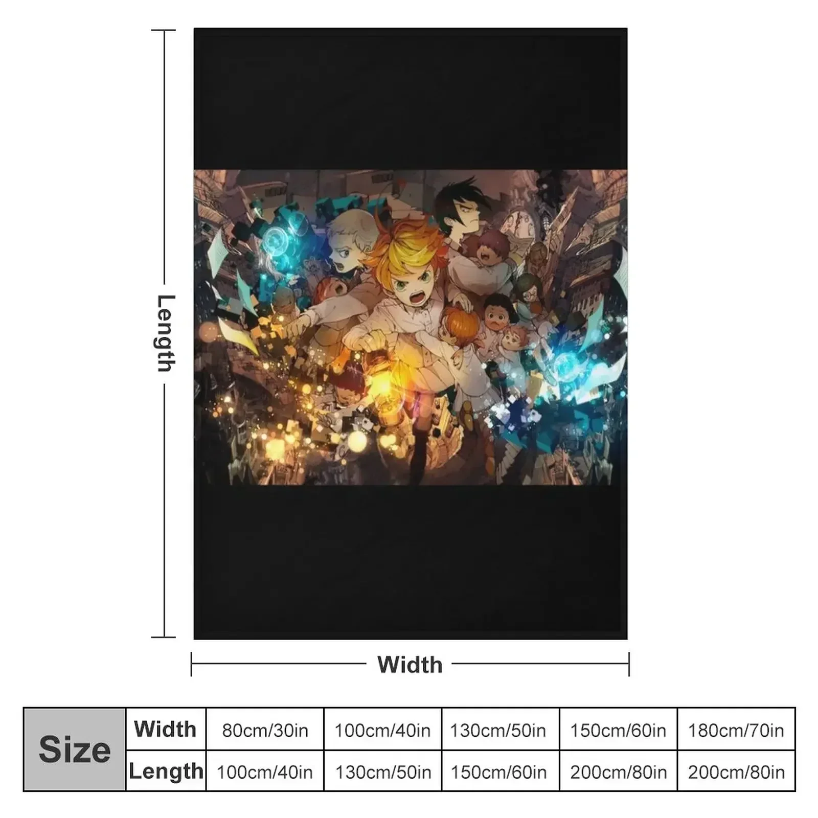 The Promised Neverland Throw Blanket Giant Sofa Cute manga Blankets