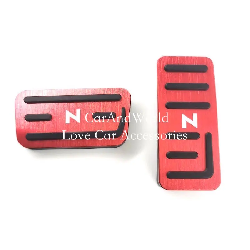 Aluminium Alloy Car AT Foot Rest Pedals Accelerator Gas Pedal Brake Cover Non-slip Pads For Honda Fit JAZZ 2021-2024