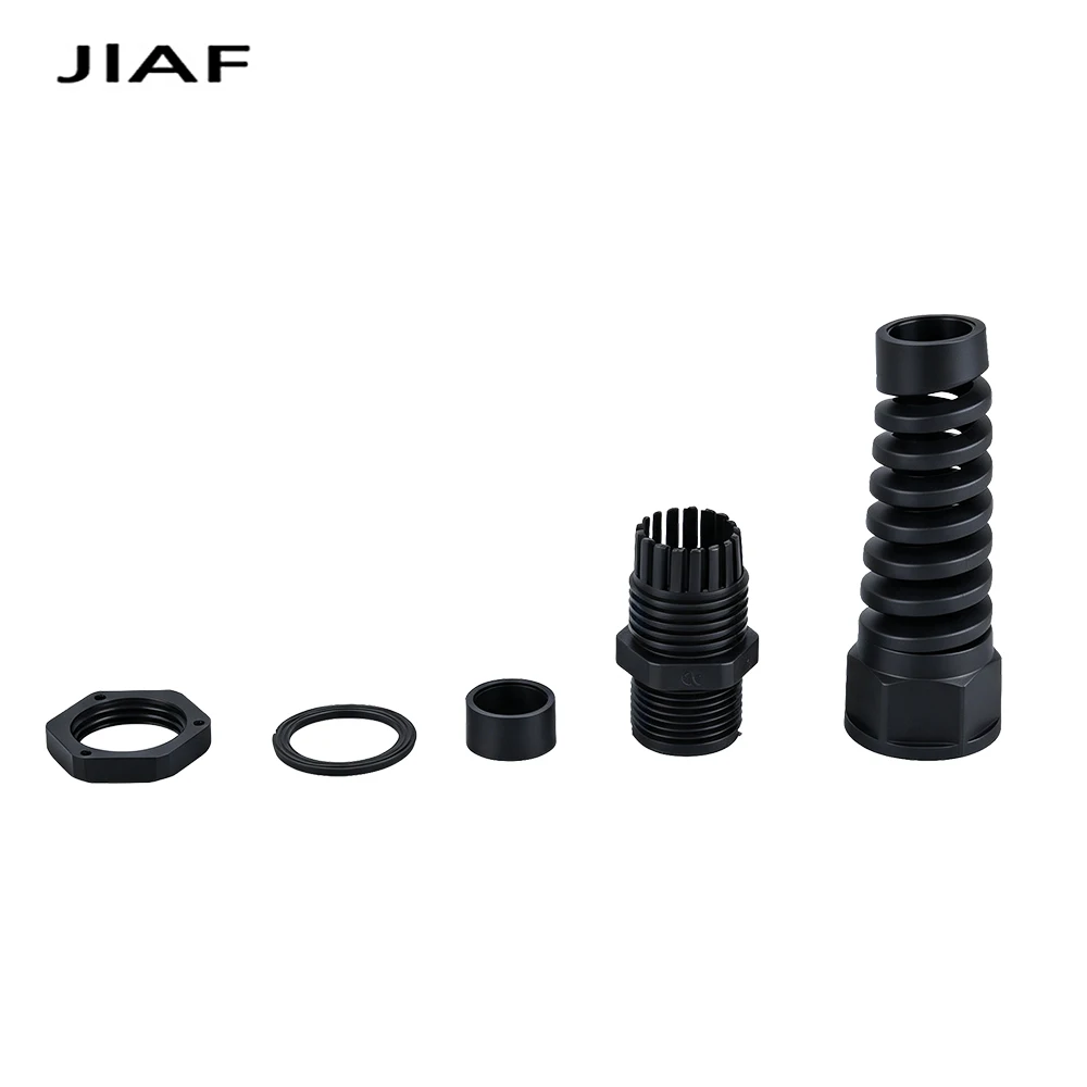 5PCS Waterproof Cable Gland PG7 Plastic Anti-Bending Joint M12 Nylon PA66 Torsion-proof Glands PG9/11/13.5/16/19/21 Connector
