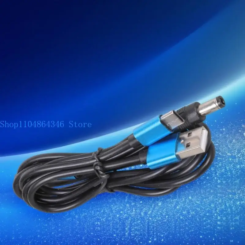 652F Two Port USB Type C And 5.5mm Power Cord 3 Interchangeable Tip For Tablets Lamp Fan Variable Size