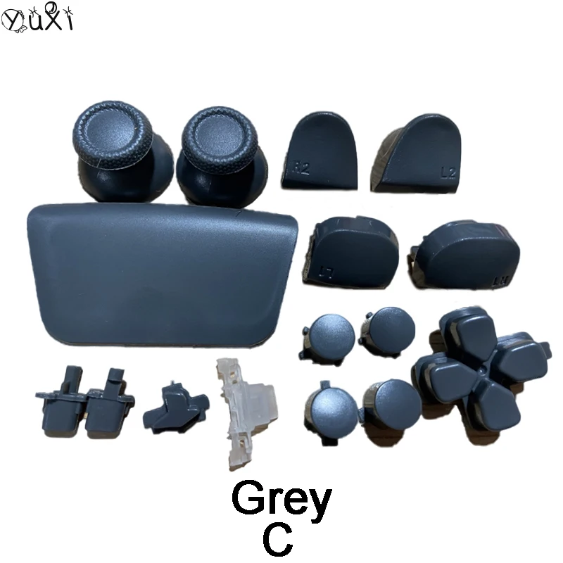 YuXi-Accesorios de reparación para PS5 1,0, juego de botones Dpad, tapas de Joystick, piezas de repuesto, Kit de Mod, juego completo de botones