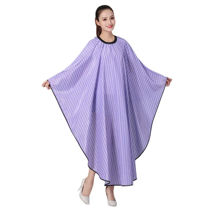 Striped Hairdressing Wrap Adult Hair Cutting Cloak Hair Salon Professional Barber Cape Hairdresser Apron Anti Hair Waterproof