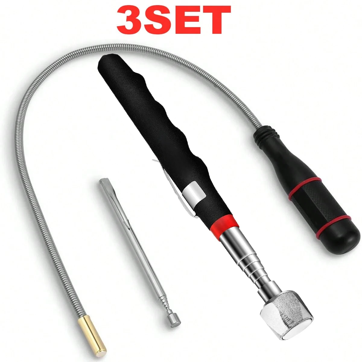 3-Piece Magnetic Pickup Tool Set – Telescoping 7-30.5
