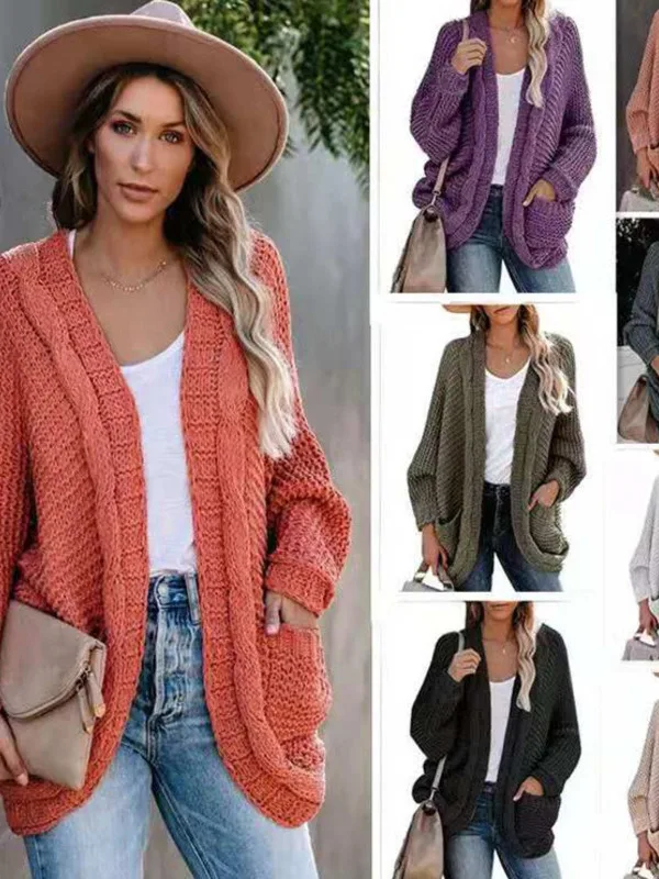 

Women's Knitted Color Sweater Street Sle Slim Fit Long Sve round Ne Regular Thin Summer Faion Ladies' Kni...