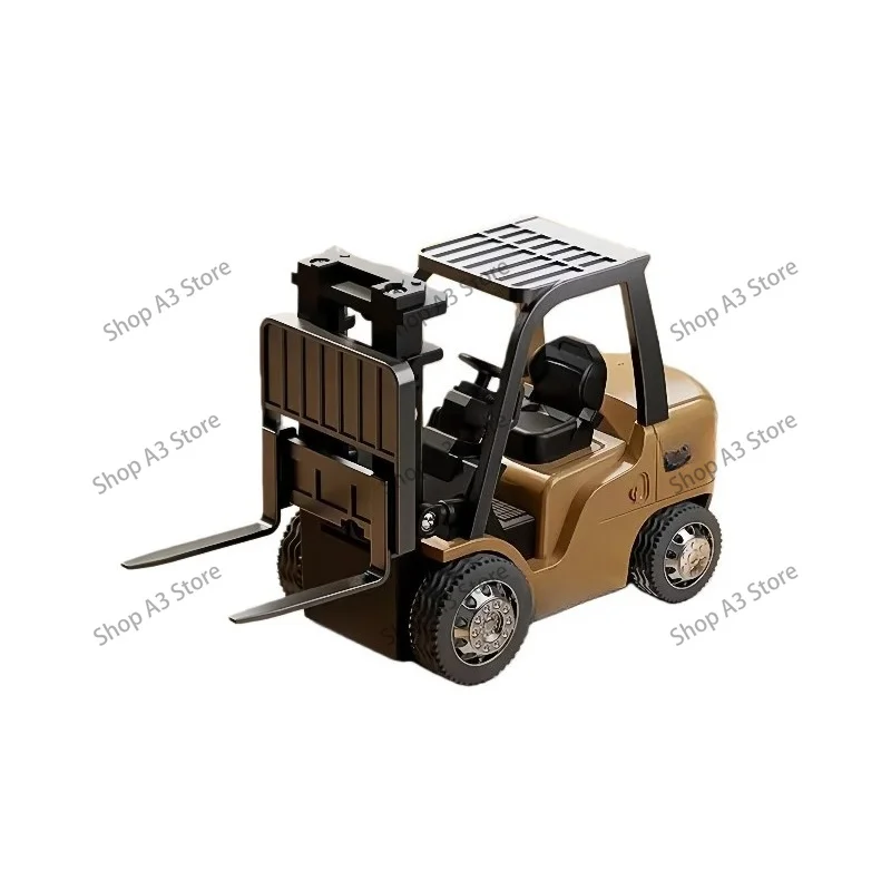 Mini alloy mobile phone remote control forklift desktop lifting construction vehicle children's four-wheel drive rc car toy gift