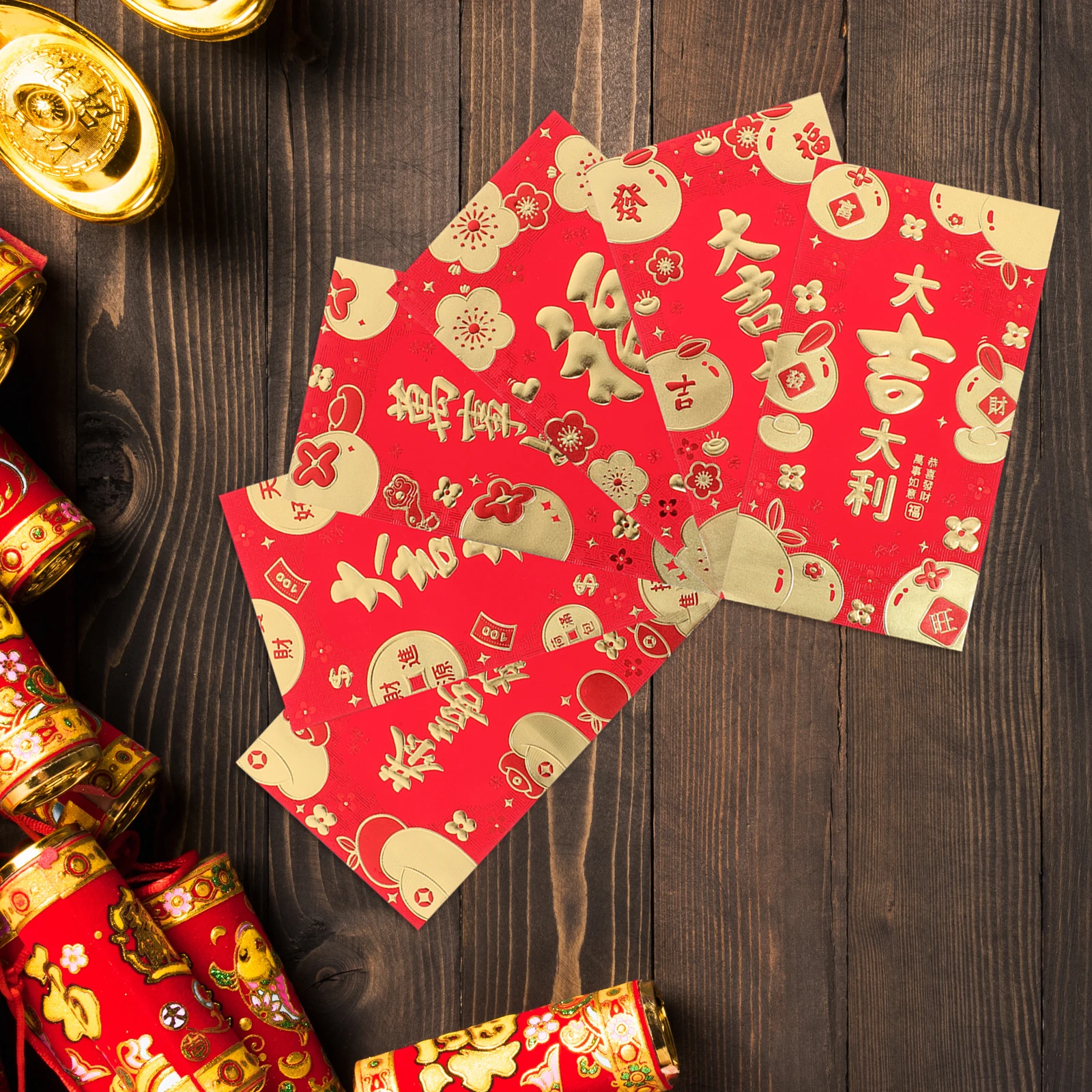 

2025 New Year Chinese Traditional Cash Envelopes Spring Festival Red Packets Wedding Money Envelopes Paper Red Pocket