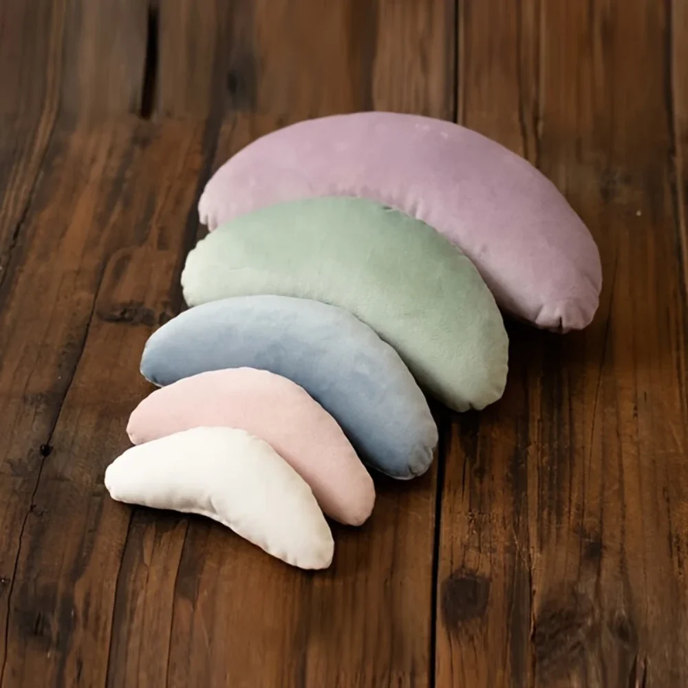 5pcs Newborn Photography Props Crescent Pillows Baby Photo Props Boys Girls Posing Aid Pillow Beans Bag Studio Photo Accessories