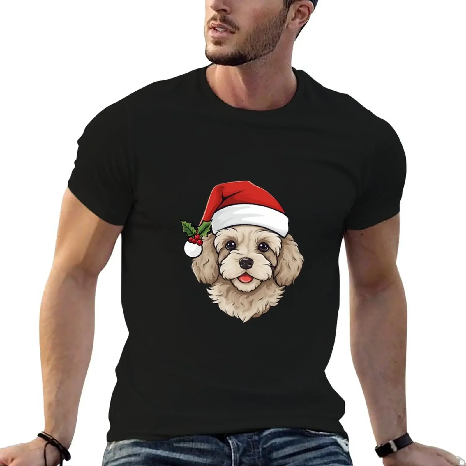 Cavapoo and Cavoodle Christmas Cream, Light Gold T-Shirt plus size clothes plus sizes man t shirt mens vintage t shirts