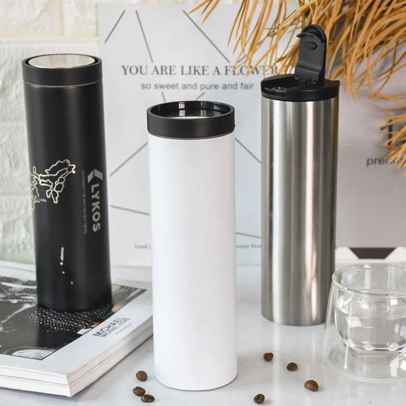 

Ml Creative Straight Body Water Outlet At Any Angle Double Layer Stainless Steel Insulation Car Cup
