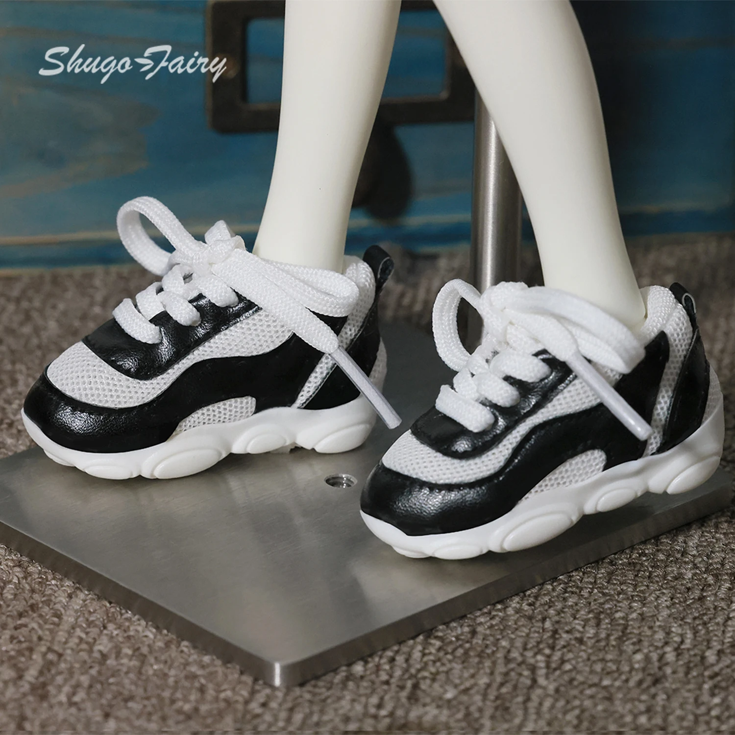 シュガフェアリー 1/4 ボールジョイントドール用シューズ モダーファッション 厚底スポーツ＆カジュアルシューズ ルッツフィート WX4-420 アクセサリー ミニシューズ