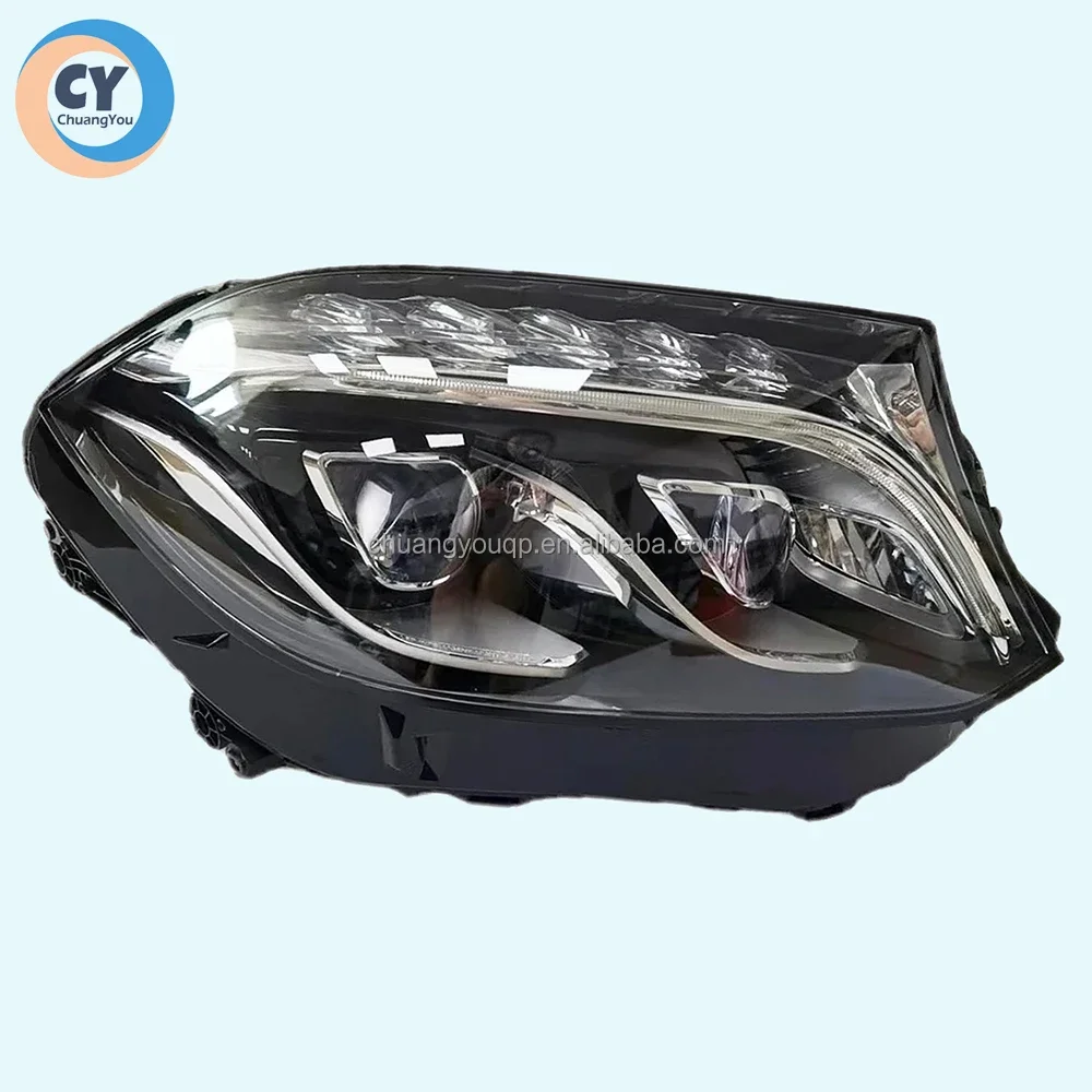 

For Mercedes-benz GLS 63 AMG X166 Headlight Lens 2016-2019 Original LED Tall Headlamp 400 350 500 320 GLS550 166 Geometric Light