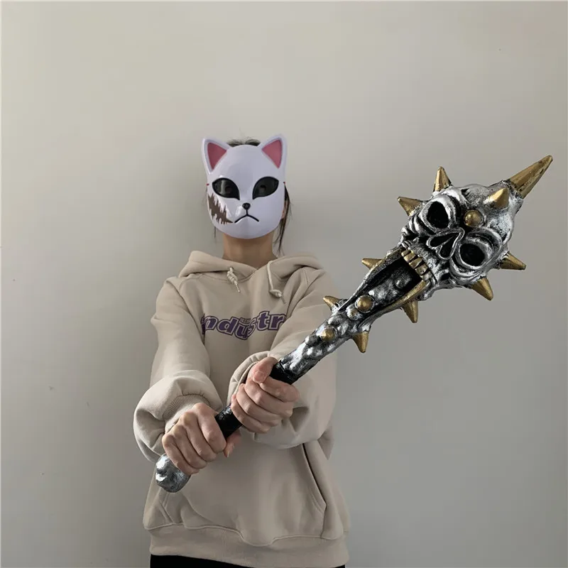 60 سنتيمتر تأثيري الرعد الصولجان الحرب الوحش التضحية المطرقة سلاح دور اللعب القراصنة شبح الصولجان بولي Toy لعبة هالوين مخيف الدعائم 1:1