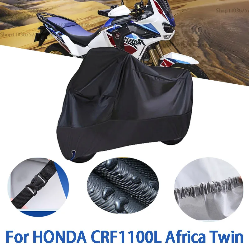 

Motorcycle Full Covers For HONDA CRF1100L Africa Twin Car Outdoors Sun Protection Dust No Ear Thickened Oxford Clothcover