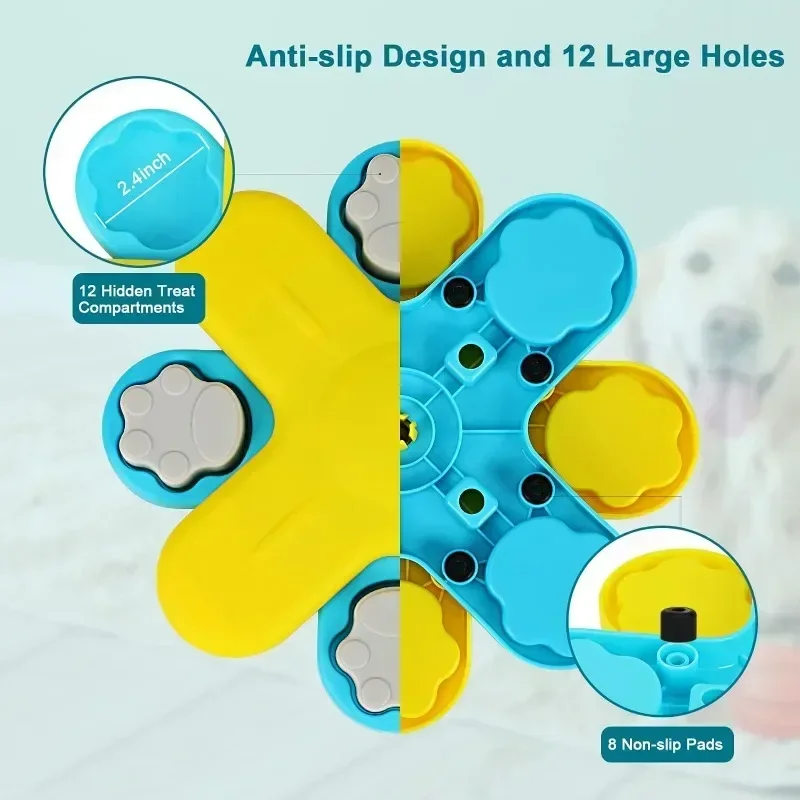 Dog Intellectual Stimulation Toy Dog Puzzle Feeder Dispenser Game Suitable for IQ Training of Large and Small Dogs Dog Training