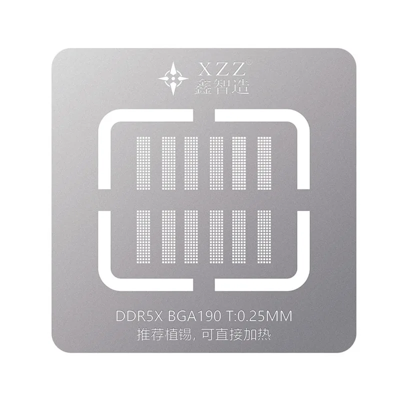 Imagem -05 - Bga Reballing Stencil Modelo de Aquecimento Direto Precisão Quadrado Ddr5 Ddr5x Ddr6 Bga170 Bga180 Bga190