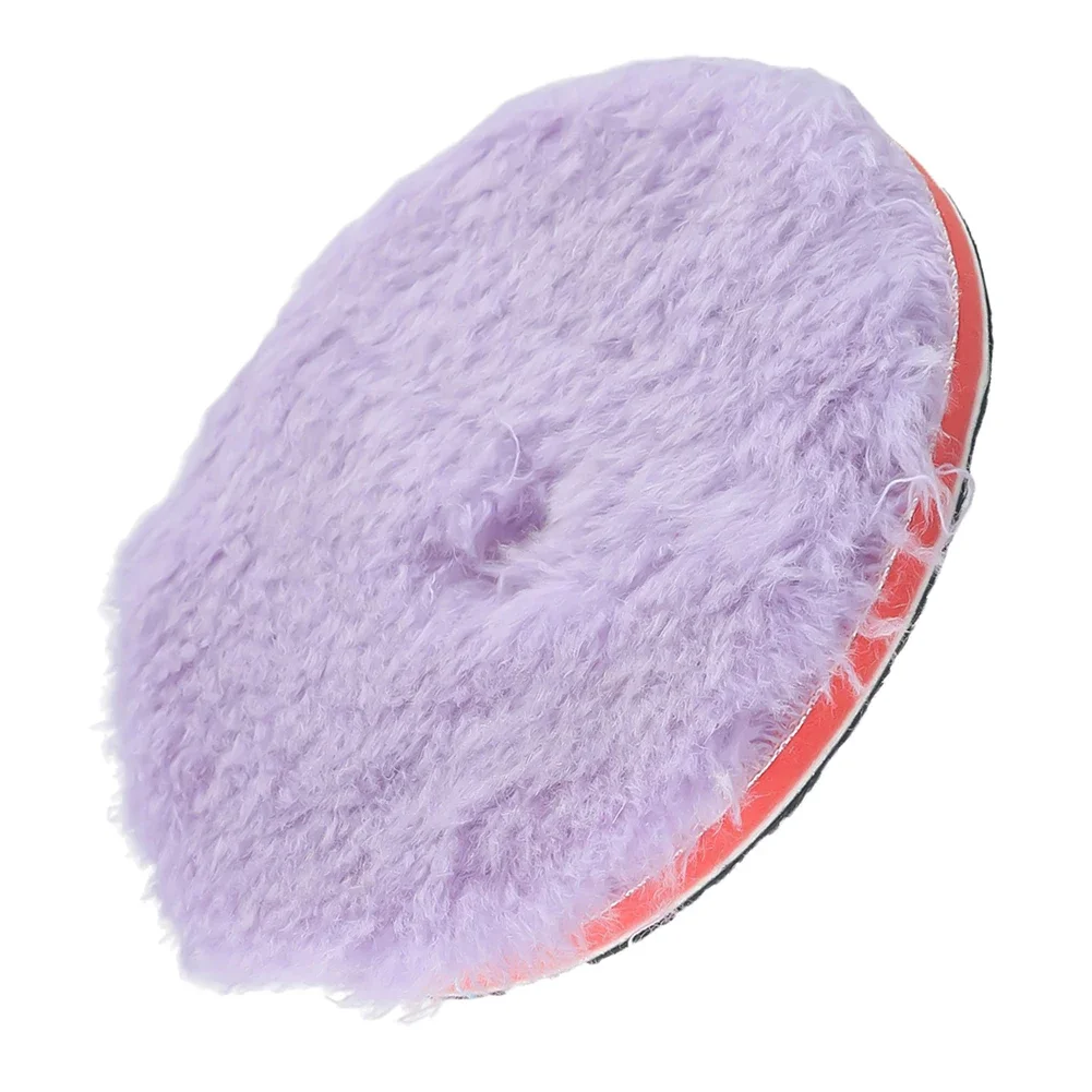 6.5 Inch Purple Wool Polishing Pad Car Paint Polishing For Buffer Polisher Use Fast Finishing Disc Pad Abrasives Tools