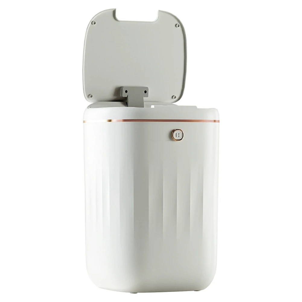 Smart Trash Can Automatic Waterproof Electric Large Capacity Waste Kitchen Bathroom Toilet Automatic Sensor White