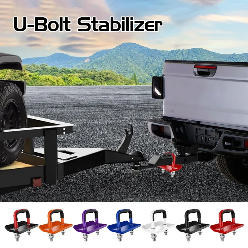 Universal U-Bolt Anti-Rattle Stabilizer Tightener Clamp Towing Trailer Truck Heavy Duty Hitch Tightener Clamp Towing Damper Coup