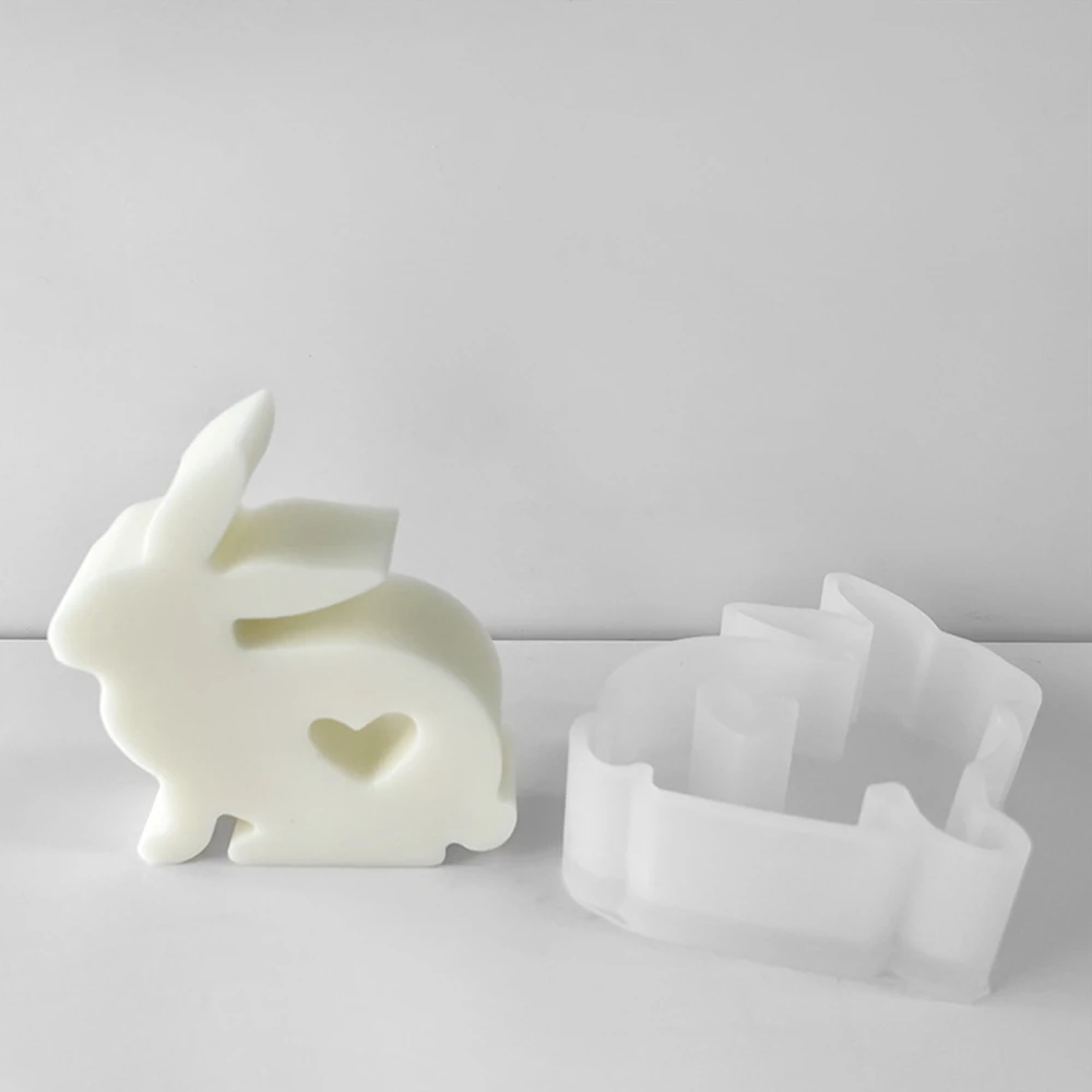 Rabbit Sugar Cake Decoration Baking Silicone Mold DIY Rabbit Silicone Mold Scented Making Tools 3D DIY Handmade Fragrance