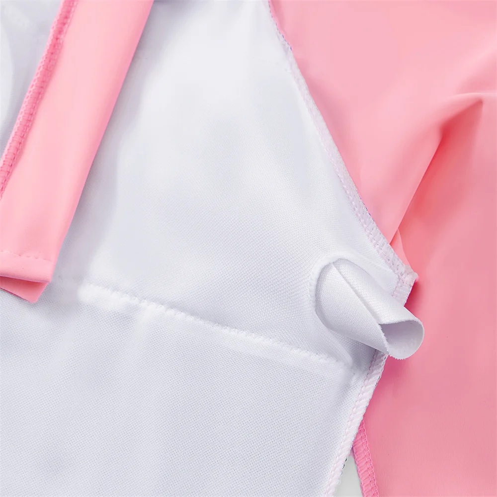 Roupa de banho de duas peças para meninas, camisa de manga comprida, roupa de banho de secagem rápida, roupa de praia de verão