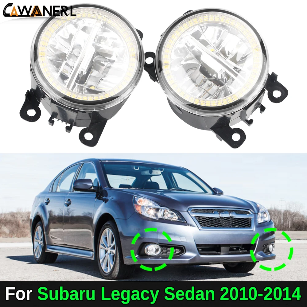 

2 X 30W Car LED Fog Light with Angel Eye Daylight DRL H11 12V For Subaru Legacy Sedan 2010 2011 2012 2013 2014 (Not Fit Wagon)