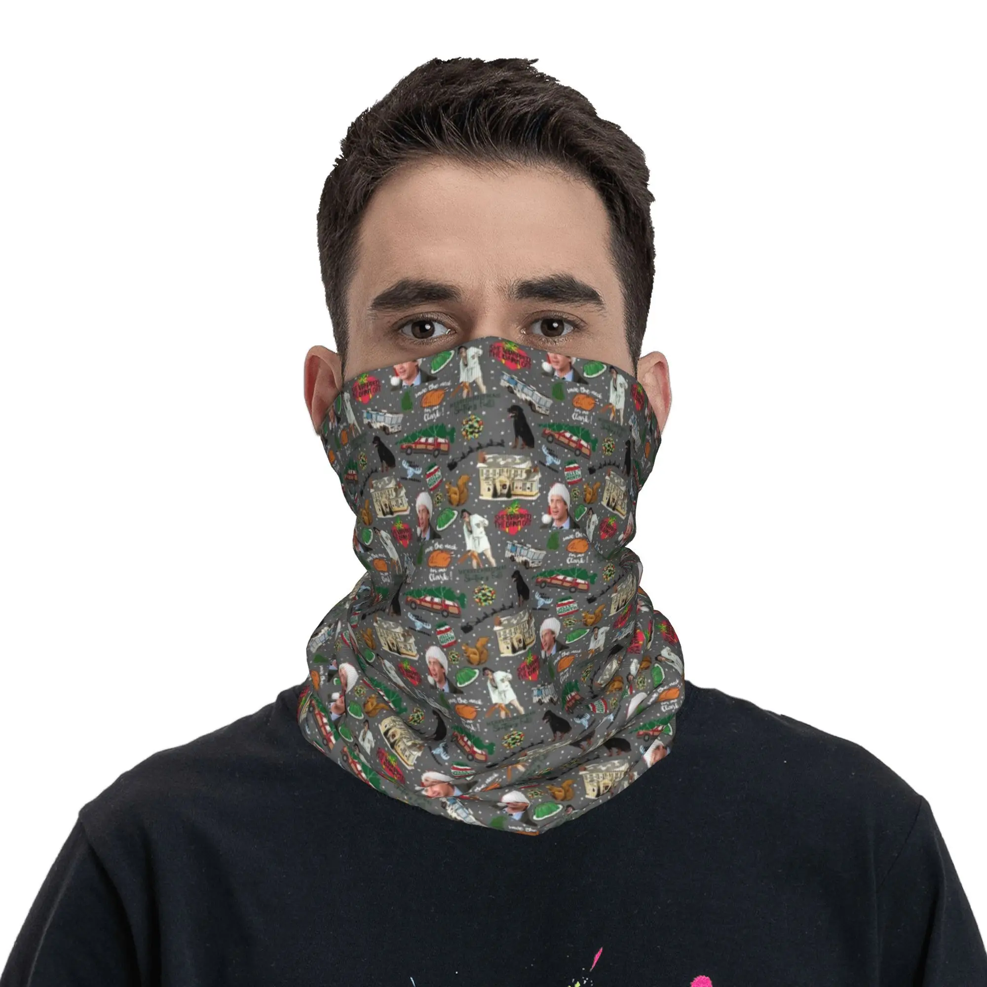 National Lampoons Christmas Vacation Bandana Neck Gaiter Printed Mask Scarf Cycling Scarf Outdoor Sports For Men Women Adult