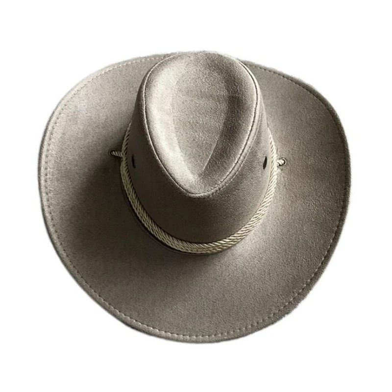 Classic Large Brim Cowboy Hats Men Vintage Outdoor Sunscreen Caps Unisex