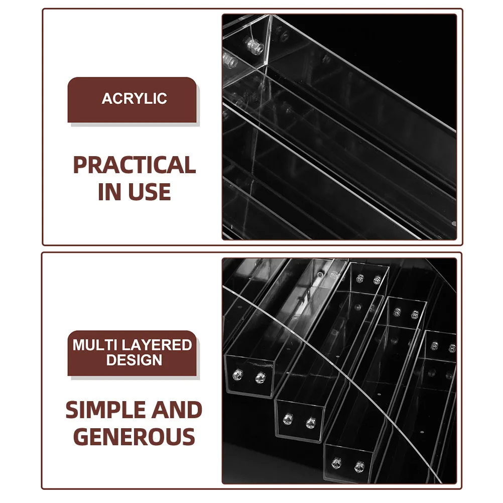 2Pcs Multi Layer Paint Rack Acrylic Storage Stand for Oil Acrylic Tubes Brush Organizer Art Supplies Storage Pigment Holder