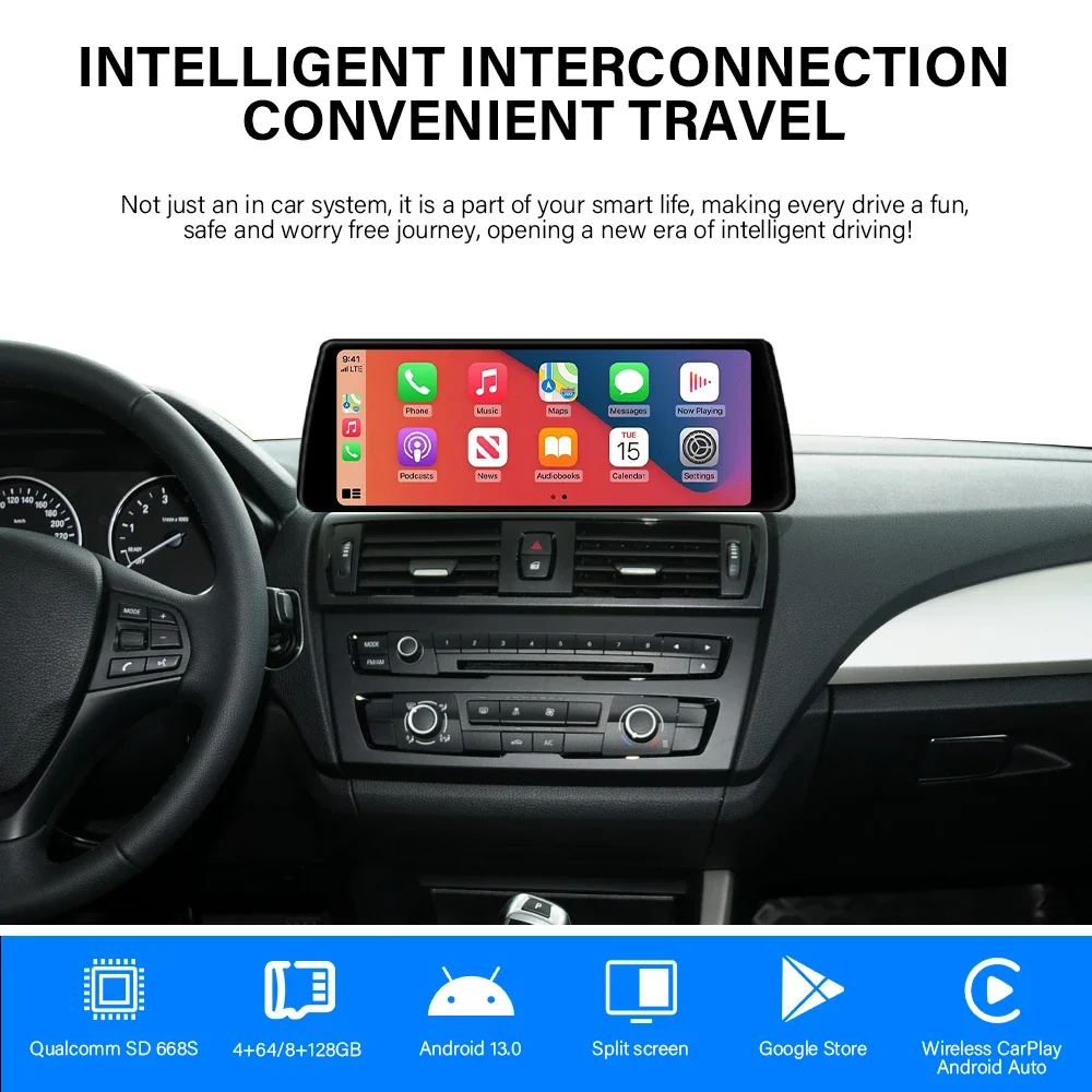 NBT 1 Series F02 12.3 Inch Android Car Screen GPS Navigation WIFI Carplay Android Auto Car DVD Player for Car 2013 - 2017