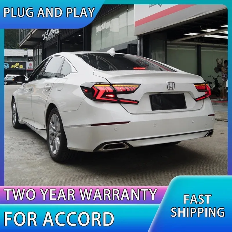 ไฟท้ายรถยนต์ LED สำหรับ Honda Accord 10 ปี 2018-2021 ไฟท้าย + ไฟเบรก + ไฟถอย + ไฟเลี้ยวแบบไดนามิก