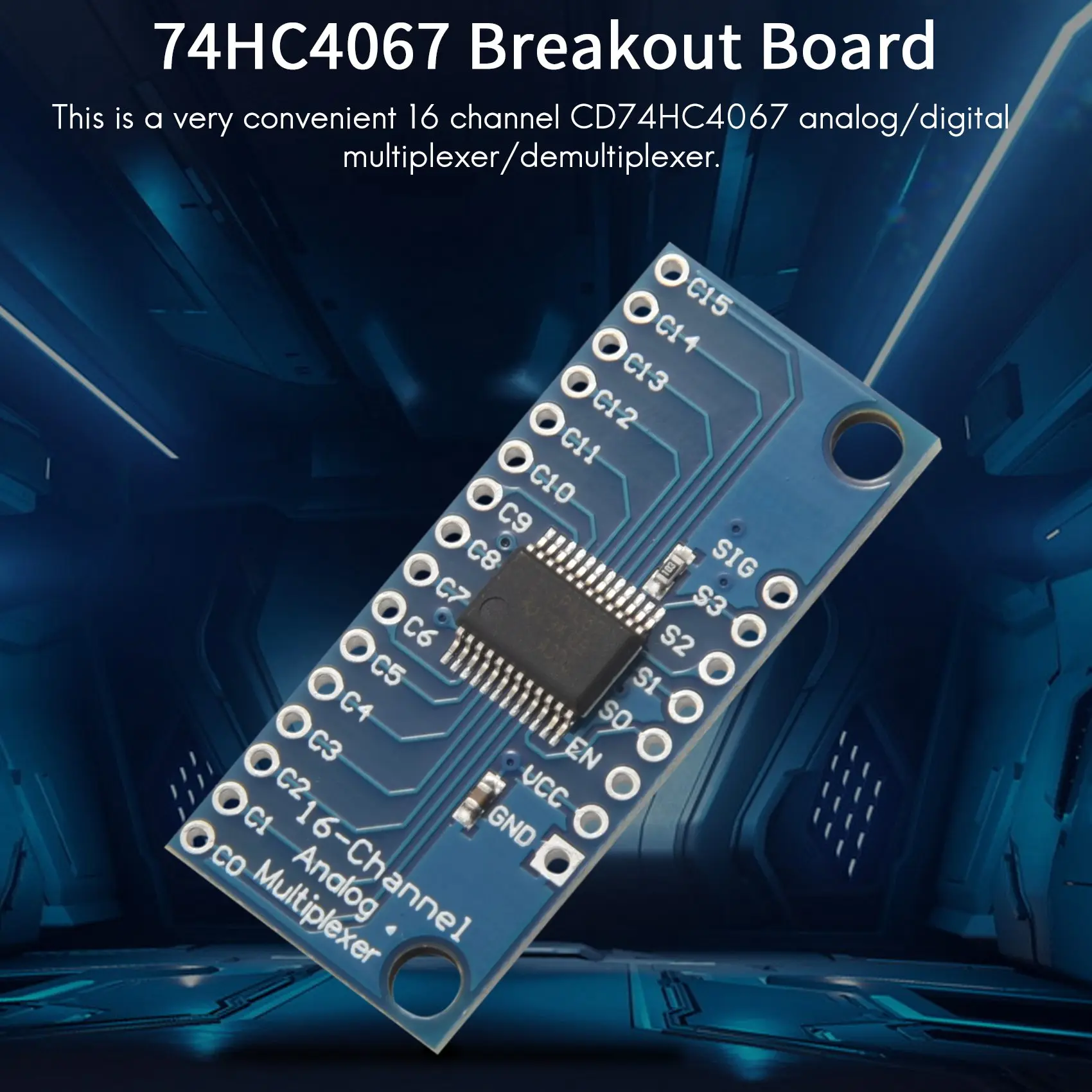 M18K-10Pcs 16CH Analogue Multiplexer Module 74HC4067 CD74HC4067 Precise Module Digital Multiplexer MUX Breakout Board