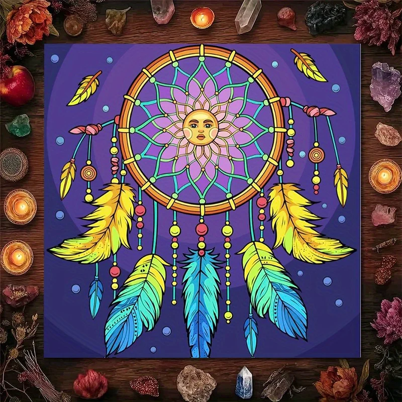 Bohemian Dreamcatcher Tapestry Boho Wall Decor Macrame Festival Spiritual Boho Chic Home Gift Art 90x90cm