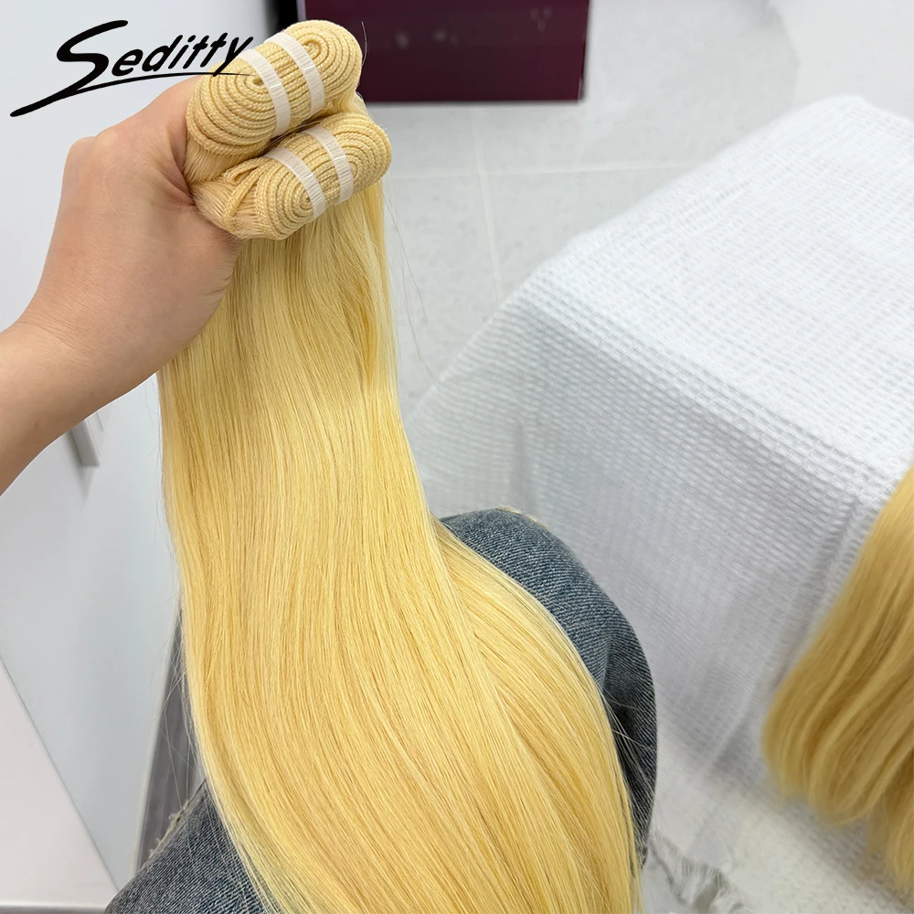 16A Hair Straight Hair Bundles Weaving Highlight Blonde 613 100% Human Hair Bundles Unprocessed 100g/Bundle Weave Extensions