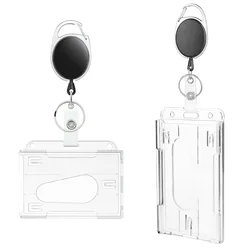 Plastic Work Card Holders Protector Cover for Bus Cards ID Cards Waterproof Transparent Women Men ID Busines Credit Card Case