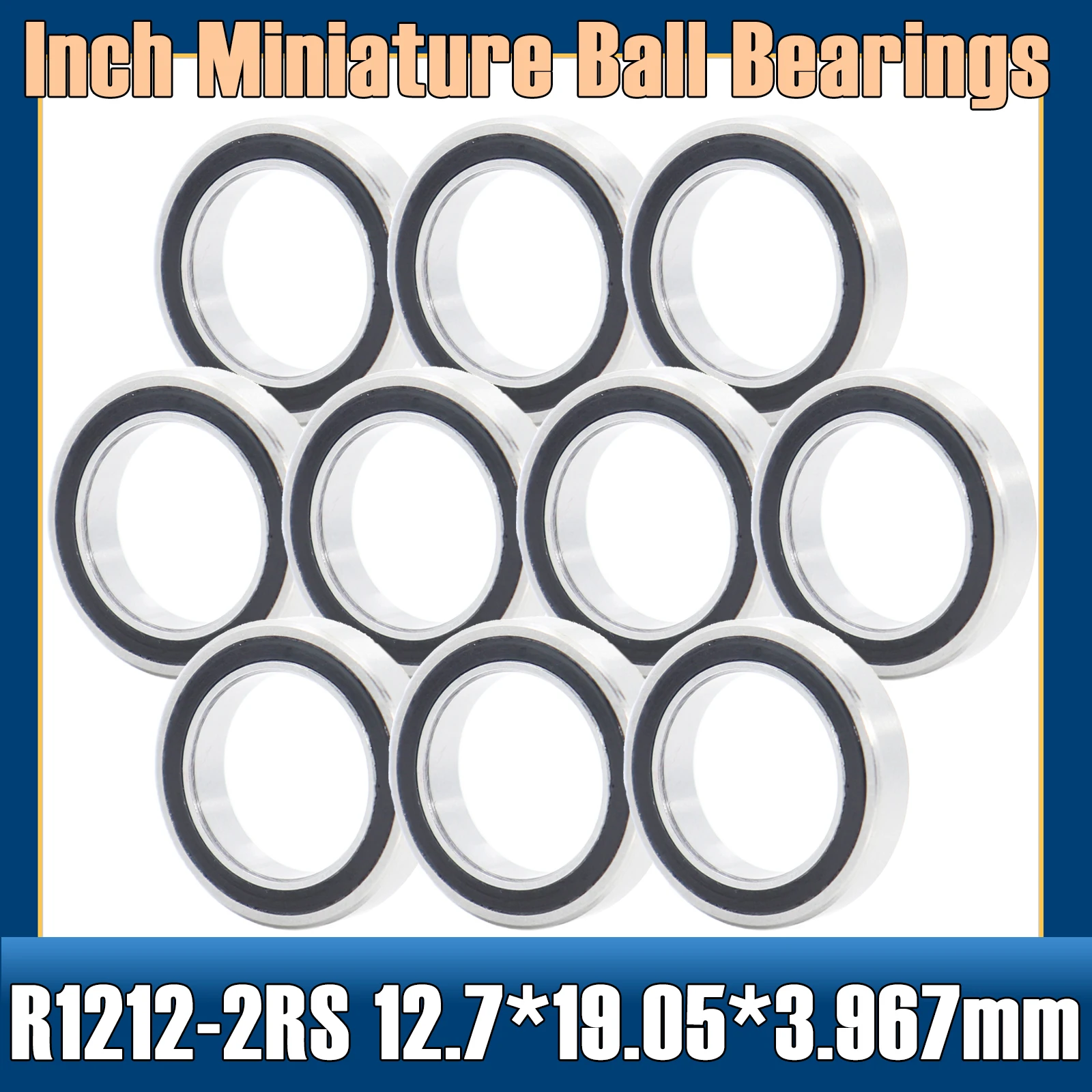 R1212RS Bearing 12.7*19.05*3.967 mm Miniature ( 10 PCS ) R1212 2RS Ball Bearings