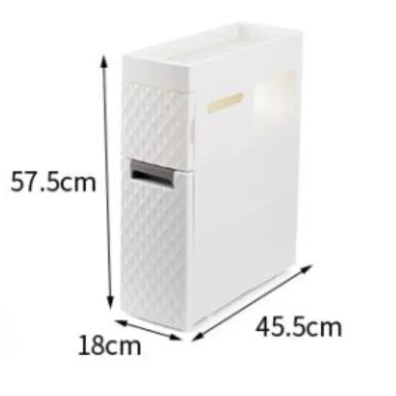 18CM Narrow Bathroom Organizer ShelfToilet Storage Rack Side CabinetPlastic Waterproof Corner Shelf with Drawersv New Arrivals