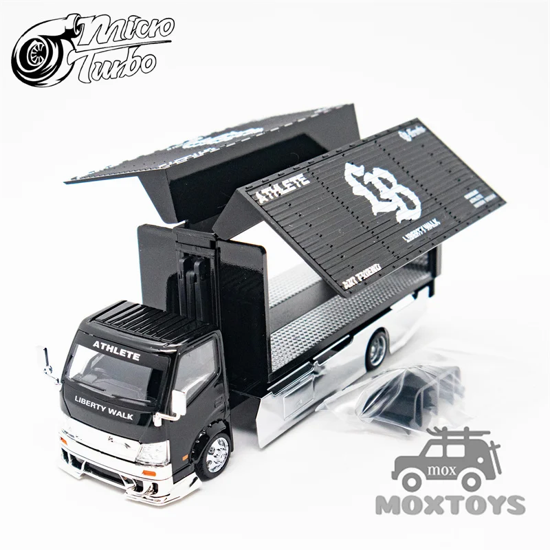 Micro Turbo 1:64 300 Series Custom Gull Wing Truck LB Black Limited999 Diecast Model Car