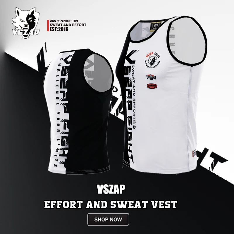 MK Gym Muscle Training MMA Sports Tank Top Men's Fitness Elastic Muay Thai Sleeveless Fighting Quick