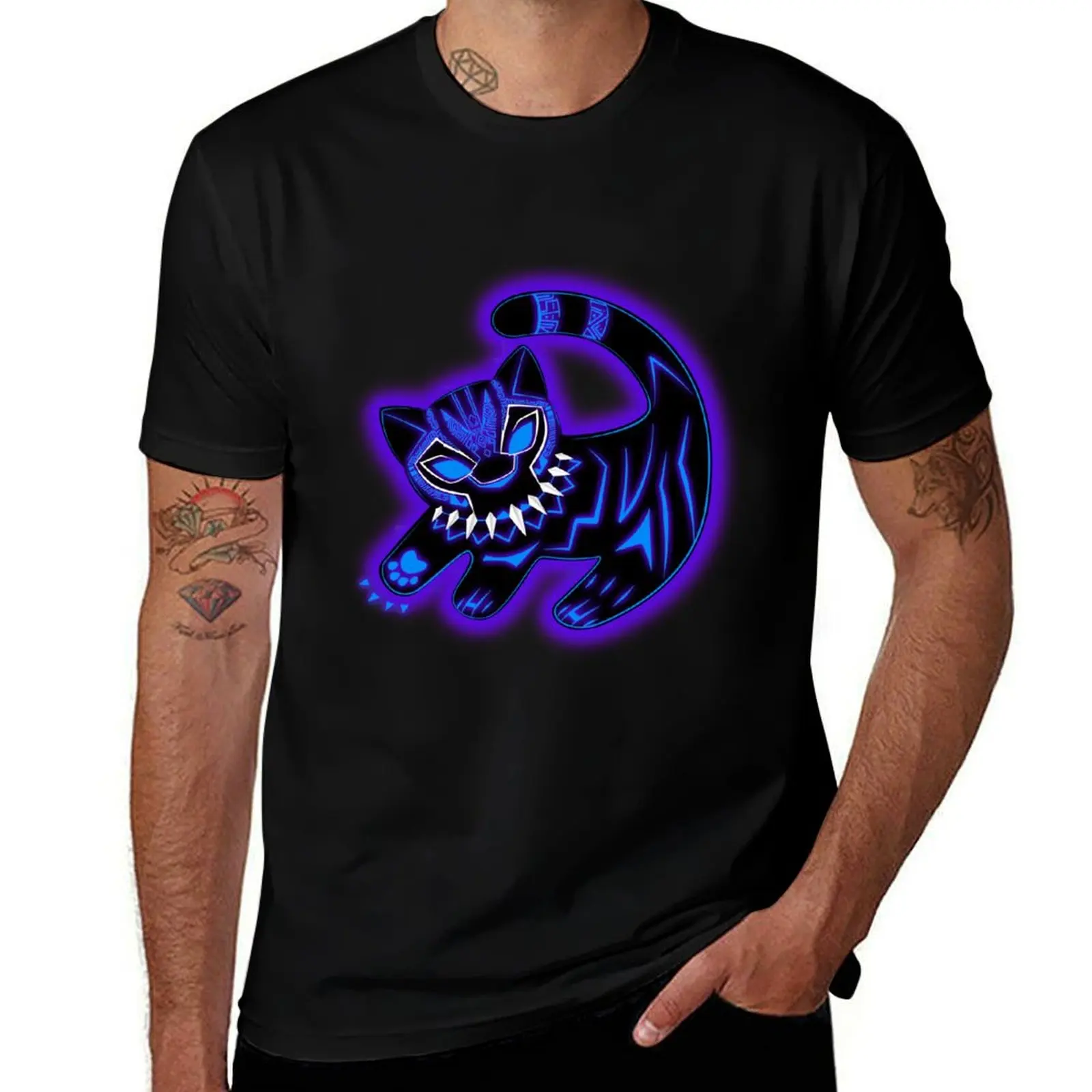

Panther King blue T-Shirt t shirts for man graphic tees t shirts for man pack cotton cotton t shirt man T-shirt
