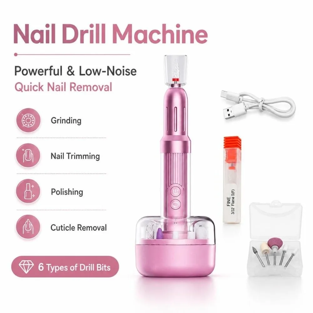 Nail Kit Rechargeable Nail Drill Machine Portable durable Nail Polisher Cordless Professional Nail Drill Kits Nail Tools