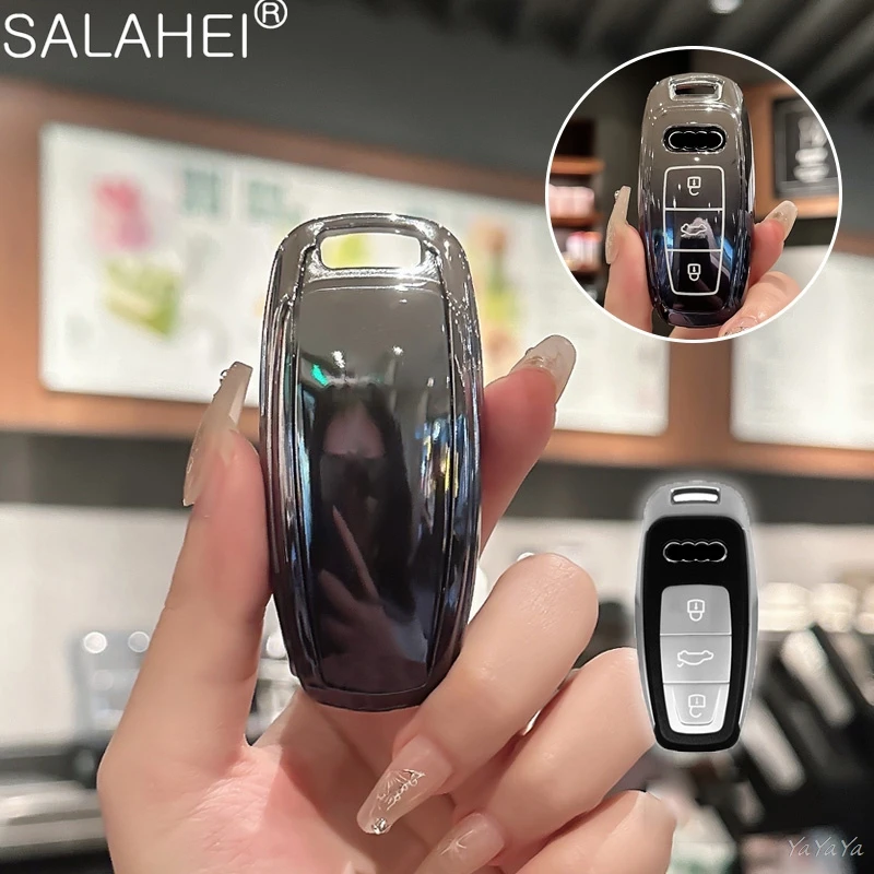 

TPU Car Key Case Soft Shell For Audi A3 A4 Q3 Q5 TT A1 A4L A5 Q5L Q7 A6L A7 A8L A6 Folding Key Protection Cover Auto Accessories